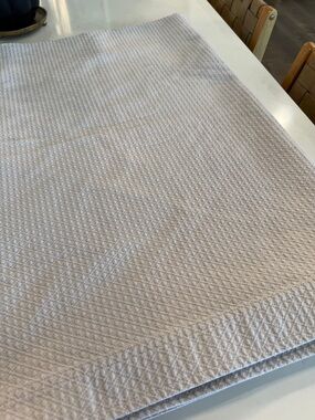 Lands' End Light Gray Waffle Weave Coverlet